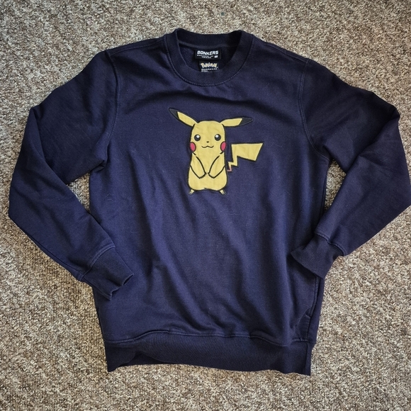 Pokemon Other - Pokemon Bonkers Navy Pikachu Sweater With Pockets Navy XS Stitched On Pikachu
